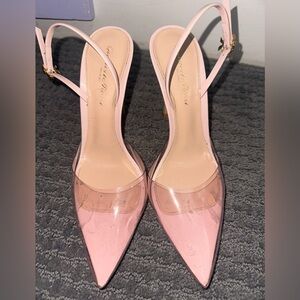 Gionvito Rossi Ribbon D’Orsey sling back heels